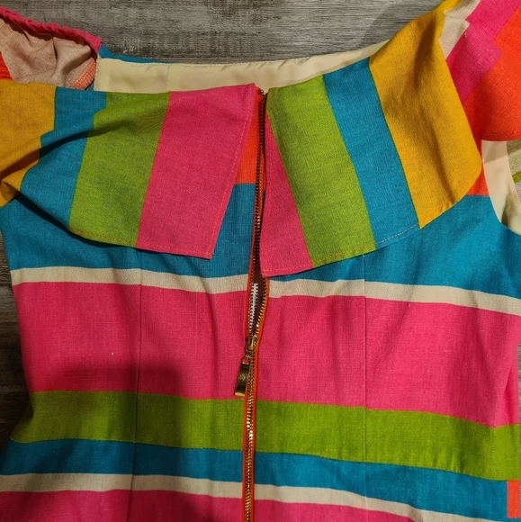 Julie Brown Colorblock Dress SZ 2 - Picture 4 of 6